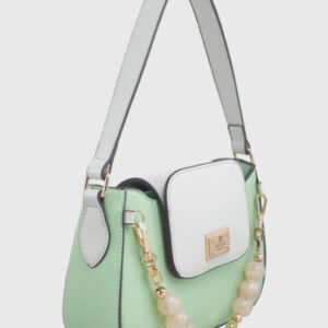 Two-Tone Chain Shoulder Bag