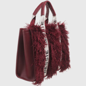 Fluffy Logo Strap Tote Bag