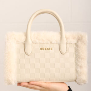Teddy Furry Barrel Bag