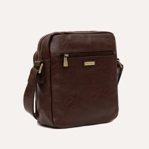 Bobby Black Men’s Front Zip Pocket Cross Body Bag 1