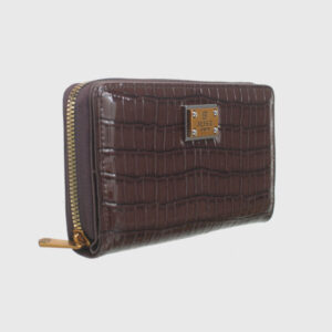 Sleek Croc Print Wallet