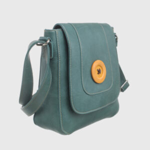 Classic Flap Over Wooden Button Cross Body Bag