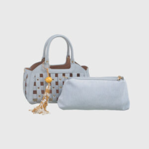Studded Basket Weave Tote