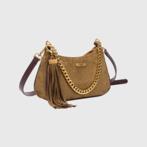 Chain Suedette Crossbody Bag