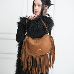 Suedette Fringed Hobo
