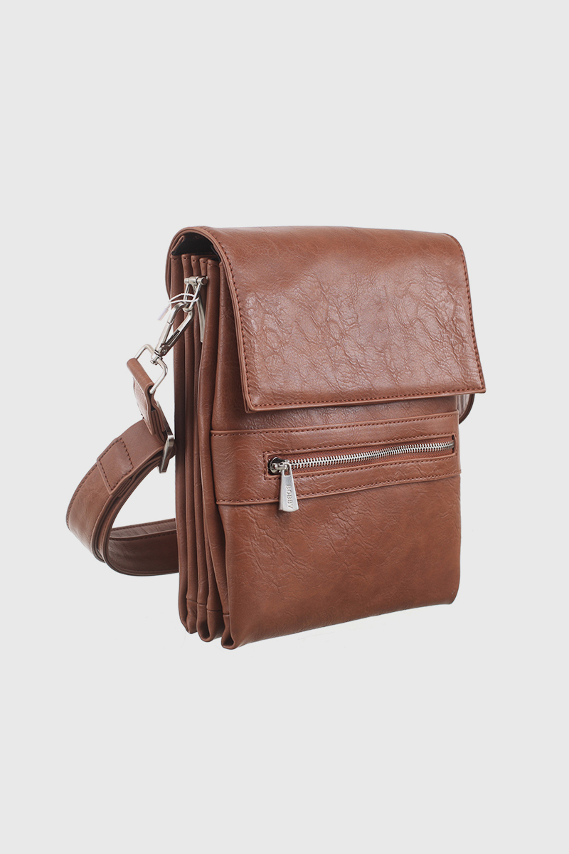 Bobby Black Men s Flap Over Crossbody