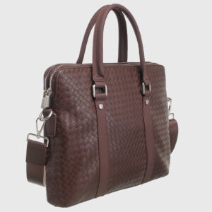 Bobby Black Men’s Woven Design Briefcase