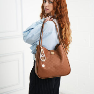 Checkboard Charm 2-IN-1 Shoulder Bag